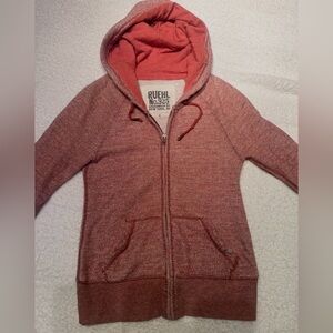 Ruehl No.925 Women’s Vintage Full-Zip Hoodie in Red/Maroon